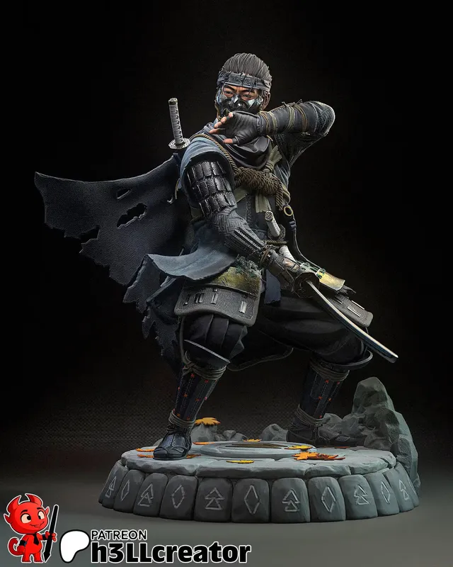 Ghost of Tsushima  | Maximum Detailed 16K 3D printed figure