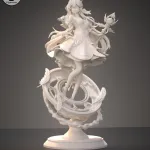 Fox Ear Mystic Lady Figurine, Maximum Detailed Hand Painted Anime Game Inspired 3D Printed Collectible Statue product image 20