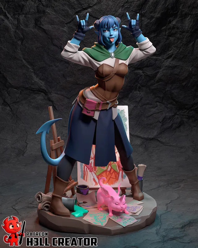 The Wild Lady | Maximum Detailed 16K 3D printed figure