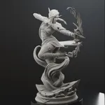 Dark Elven Ranger Archer Figurine, Fully Hand Painted 3D Printed Collectible Statue, Fantasy Huntress Sculpture product image 12