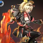 Flame Biker Girl Figurine, Maximum Detailed 16K 3D Printed Collectible Statue, Anime Game Inspired Fire Fighter Figure product image 2