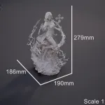 Elemental Scholar Mage Figurine, Maximum Detailed 16K 3D Printed Collectible Statue, Dark Fantasy RPG Inspired Figure product image 8