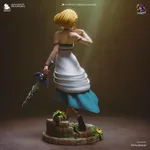 Golden Fantasy Princess Figurine, Fully Hand Painted 3D Printed Collectible Statue, Royal Elf Inspired Sculpture product image 5