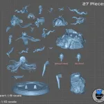 Green Sci Fi Mecha Girl Figurine, Maximum Detailed Hand Painted Anime Game Inspired 3D Printed Collectible Statue product image 18