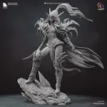 Crimson Elf Assassin Figurine, Fully Hand Painted 3D Printed Fantasy Dagger Statue product image 11