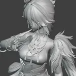 Celestial Oracle Strategist Figurine, Fully Hand Painted 3D Printed Collectible Statue, Fantasy Anime Seer Sculpture product image 10