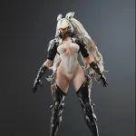 Electric Speedster Battle Girl Figurine, Fully Hand Painted 3D Printed Collectible Statue, Sci Fi Action Sculpture product image 4