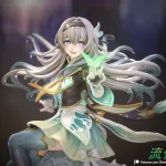 Green Sci Fi Mecha Girl Figurine, Maximum Detailed Hand Painted Anime Game Inspired 3D Printed Collectible Statue product image 9
