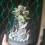 Green Sci Fi Mecha Girl Figurine, Maximum Detailed Hand Painted Anime Game Inspired 3D Printed Collectible Statue product image 3