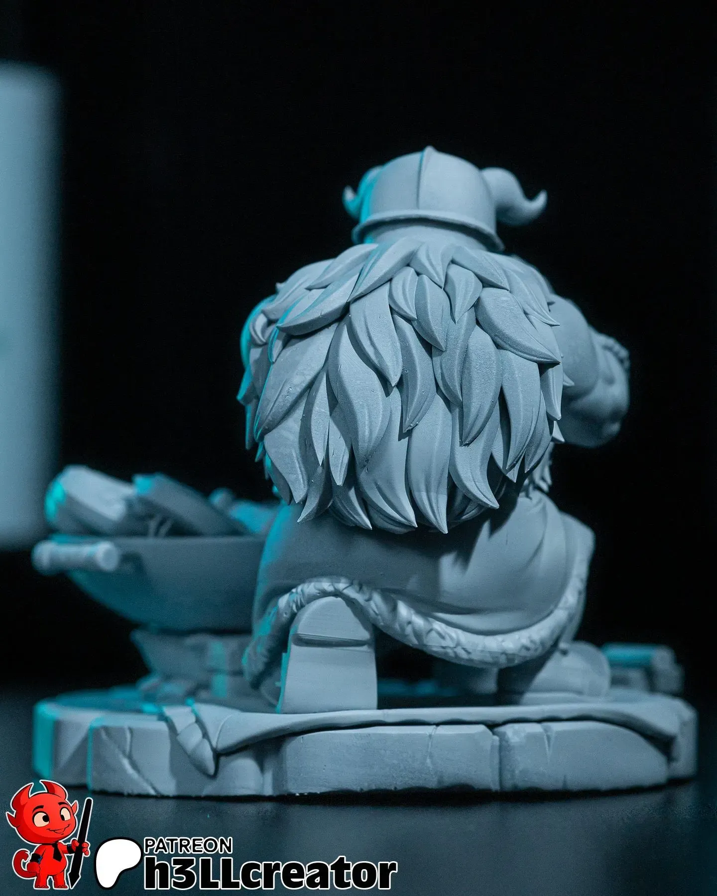 Senshi figure Delicious in Dungeon Figure – 3D Printed Resin Diorama - alternate view