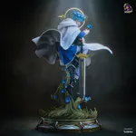 Blue Hero Swordsman Figurine, Highly Detailed Hand Painted 3D Printed Collectible Statue, Fantasy Anime Warrior Sculpture product image 2
