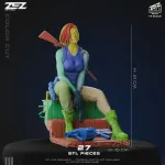 Blue Tactical Survival Heroine Figurine, Hand Painted 16K 3D Printed Resin Collectible Statue, Horror Game Inspired Sculpture product image 15