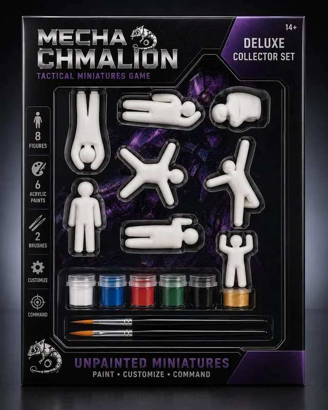 Meccha Chameleon Sett Paint & Hide DIY Mini Figure Kit