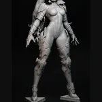 Bunny The First Descendand | Maximum Detailed 16K 3D printed figure product image 2