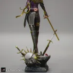 Young Expedition Swordswoman Figurine, Highly Detailed Hand Painted 3D Printed Collectible Statue, Dark Fantasy RPG Sculpture product image 3
