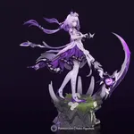 Purple Butterfly Dragon Lady Figurine, Maximum Detailed Hand Painted Anime Game Inspired 3D Printed Collectible Statue product image 2