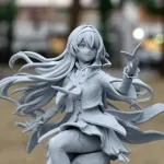 Green Sci Fi Mecha Girl Figurine, Maximum Detailed Hand Painted Anime Game Inspired 3D Printed Collectible Statue product image 13