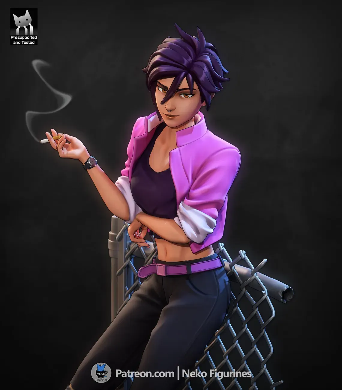 Invisigal figure Dispatch game Figure – 3D Printed Resin Diorama