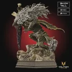 Dark Beast Knight Figurine, Fully Hand Painted 16K 3D Printed Collectible Statue, Black Blade Fantasy Warrior Figure product image 4