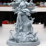 Green Sci Fi Mecha Girl Figurine, Maximum Detailed Hand Painted Anime Game Inspired 3D Printed Collectible Statue product image 14
