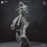 Crimson Elf Assassin Figurine, Fully Hand Painted 3D Printed Fantasy Dagger Statue product image 17