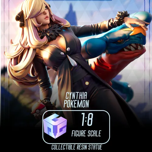 Cynthia Pokemon | Maximum Detailed 16K 3D printed figure