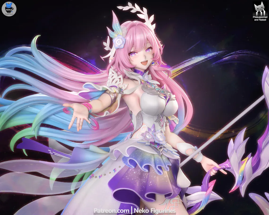 Cyrene figure - Honkai Star Rail Game Figure – 3D Printed Resin Diorama - alternate view