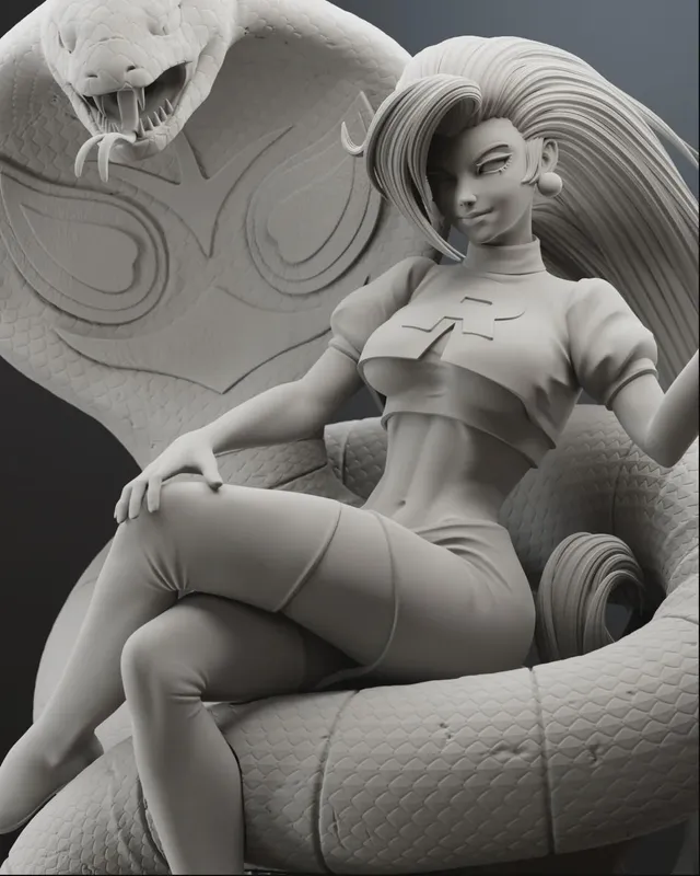 The Rocket Diva | Maximum Detailed 16K 3D printed figure - alternate view
