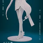 White Horse Adeptus Figurine, Fully Hand Painted 16K 3D Printed Collectible Statue, Celestial Geo Fantasy Sculpture product image 6