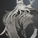 Hand Painted Resin Figurine, Dark Fantasy Anime Inspired Statue, Collectible Figure product image 12