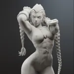 Blonde Special Forces Fighter Figurine, Fully Hand Painted 3D Printed Collectible Statue, Martial Arts Game Inspired Sculpture product image 14
