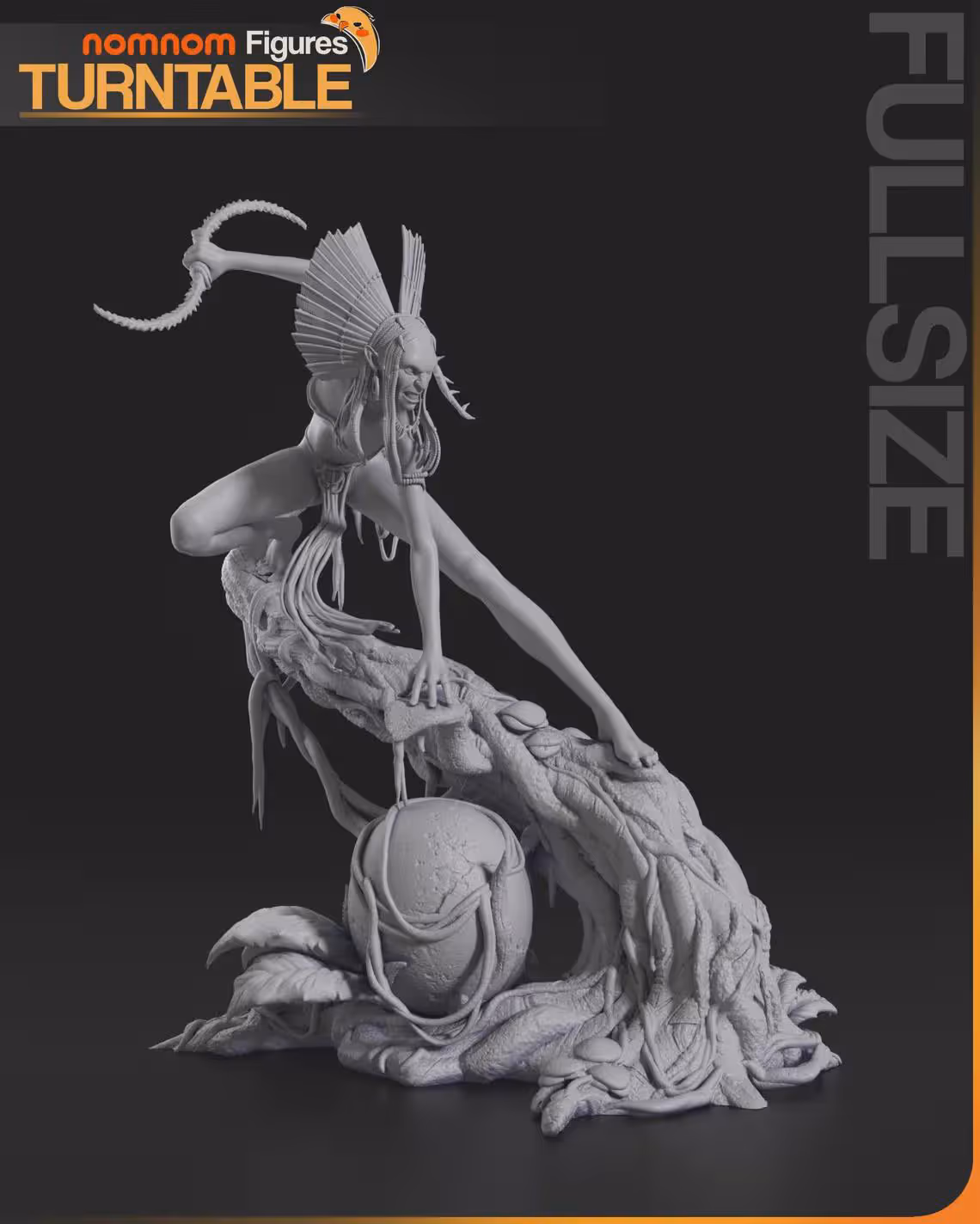 Varang figure Avatar Figure – 3D Printed Resin Diorama - alternate view
