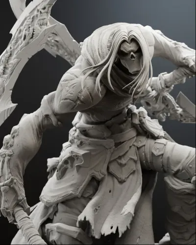 Death Darksiders II | Maximum Detailed 16K 3D printed figure - alternate view