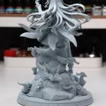 Green Sci Fi Mecha Girl Figurine, Maximum Detailed Hand Painted Anime Game Inspired 3D Printed Collectible Statue product image 16