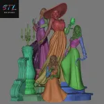 Tall Vampire Countess Figurine, Hand Painted 16K 3D Printed Resin Collectible Statue, Gothic Horror Lady Sculpture product image 5