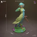 Golden Fantasy Princess Figurine, Fully Hand Painted 3D Printed Collectible Statue, Royal Elf Inspired Sculpture product image 8